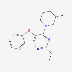molecular formula C18H21N3O B1195234 2-Ethyl-4-(3-methyl-1-piperidinyl)benzofuro[3,2-d]pyrimidine 