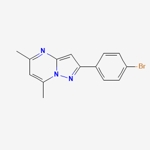 molecular formula C14H12BrN3 B1195237 2-(4-Bromophenyl)-5,7-dimethylpyrazolo[1,5-a]pyrimidine CAS No. 310422-24-3