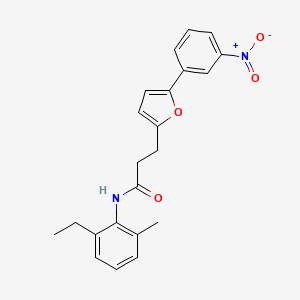 molecular formula C22H22N2O4 B11952383 N-(2-Ethyl-6-methylphenyl)-3-(5-(3-nitrophenyl)furan-2-yl)propanamide CAS No. 853329-25-6