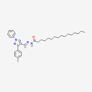 molecular formula C33H46N4O B11952390 N'-((1-Phenyl-3-(p-tolyl)-1H-pyrazol-4-yl)methylene)palmitohydrazide CAS No. 881659-98-9