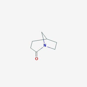 molecular formula C7H11NO B119524 1-Azabicyclo[3.2.1]octan-2-one CAS No. 150627-27-3