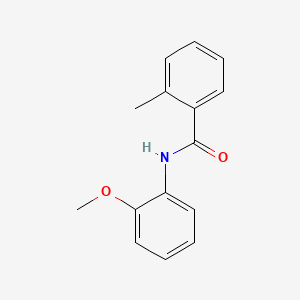 molecular formula C15H15NO2 B11952438 Benzamide, N-(2-methoxyphenyl)-2-methyl- CAS No. 55814-34-1