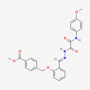 molecular formula C25H23N3O6 B11952505 methyl 4-{[2-((E)-{[(4-methoxyanilino)(oxo)acetyl]hydrazono}methyl)phenoxy]methyl}benzoate CAS No. 881402-59-1