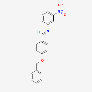 molecular formula C20H16N2O3 B11952539 N-(4-Benzyloxybenzylidene)-3-nitroaniline CAS No. 70627-53-1