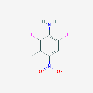 molecular formula C7H6I2N2O2 B11952599 2,6-Diiodo-4-nitro-m-toluidine CAS No. 5400-77-1