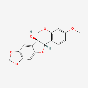 6H-(1,3)Dioxolo(5,6)benzofuro(3,2-c)(1)benzopyran-6a(12aH)-ol, 3-methoxy-, (6aS-cis)-