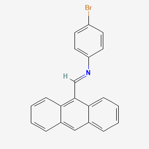 molecular formula C21H14BrN B11952615 N-[(E)-9-anthrylmethylidene]-4-bromoaniline 