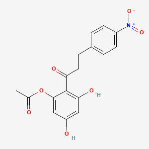 molecular formula C17H15NO7 B11952630 [3,5-dihydroxy-2-[3-(4-nitrophenyl)propanoyl]phenyl] acetate CAS No. 82628-91-9