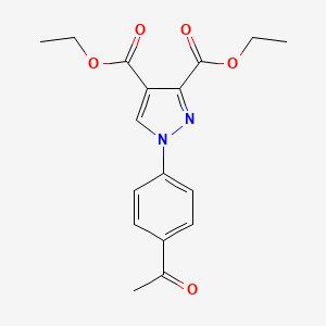 molecular formula C17H18N2O5 B11952711 Diethyl 1-(4-acetylphenyl)-1H-pyrazole-3,4-dicarboxylate 