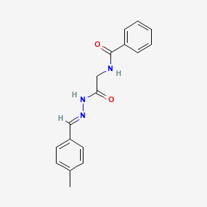 molecular formula C17H17N3O2 B11952717 Hippuric N-(4-methylbenzylidene)hydrazide CAS No. 137204-98-9