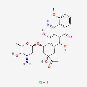 molecular formula C27H30N2O9 B1195275 5-Iminodaunorubicin CAS No. 67324-99-6