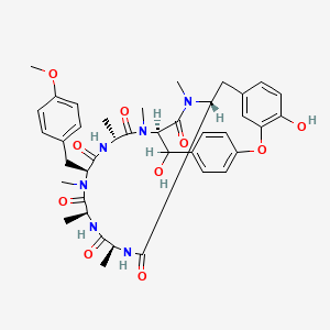 (1R,4S,7S,10S,13R,16R)-17,24-dihydroxy-10-[(4-methoxyphenyl)methyl]-4,7,9,13,15,29-hexamethyl-22-oxa-3,6,9,12,15,29-hexazatetracyclo[14.12.2.218,21.123,27]tritriaconta-18,20,23,25,27(31),32-hexaene-2,5,8,11,14,30-hexone