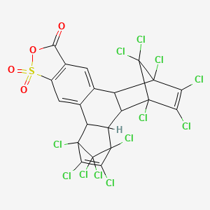 molecular formula C21H6Cl12O4S B11952822 1,4,5,6,7,19,20,21,22,22,23,23-Dodecachloro-12,12-dioxo-13-oxa-12lambda6-thiaheptacyclo[17.2.1.14,7.02,18.03,8.09,17.011,15]tricosa-5,9,11(15),16,20-pentaen-14-one CAS No. 1064-20-6