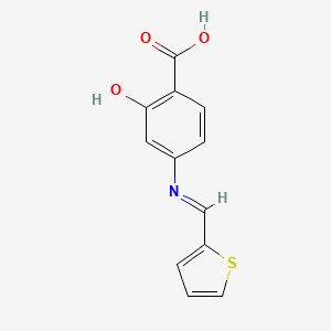 molecular formula C12H9NO3S B11952823 4-(2-Thienylmethyleneamino)salicylic acid CAS No. 138712-94-4