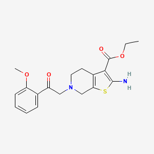 molecular formula C19H22N2O4S B11952843 Ethyl 2-amino-6-[2-(2-methoxyphenyl)-2-oxoethyl]-4,5,6,7-tetrahydrothieno[2,3-c]pyridine-3-carboxylate 