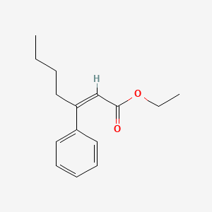 molecular formula C15H20O2 B11952875 Ethyl 3-phenyl-2-heptenoate 