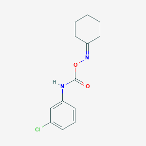 molecular formula C13H15ClN2O2 B11952883 O-(N-(3-Chlorophenyl)carbamoyl)cyclohexanone oxime CAS No. 2911-39-9