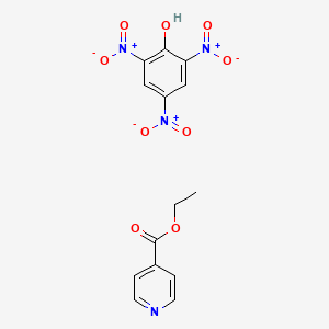 molecular formula C14H12N4O9 B11952890 Ethyl 4-pyridinecarboxylate picrate CAS No. 113194-31-3