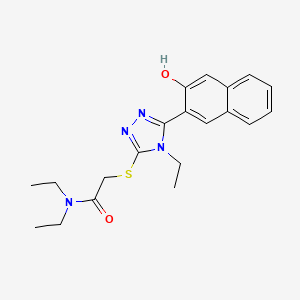N,N-diethyl-2-[[4-ethyl-5-(3-oxo-2-naphthalenylidene)-1H-1,2,4-triazol-3-yl]thio]acetamide