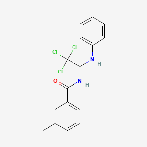 molecular formula C16H15Cl3N2O B11952918 N-(1-anilino-2,2,2-trichloroethyl)-3-methylbenzamide CAS No. 5157-65-3