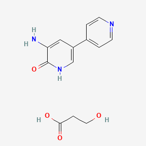 molecular formula C13H15N3O4 B1195292 Amrinone lactate 