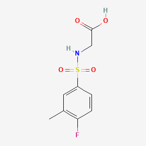 molecular formula C9H10FNO4S B1195295 N-[(4-fluoro-3-methylphenyl)sulfonyl]glycine CAS No. 670260-29-4