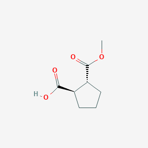 molecular formula C8H12O4 B011953 反式-2-甲氧基羰基环戊烷-1-羧酸 CAS No. 111138-44-4