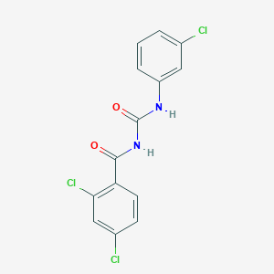 molecular formula C14H9Cl3N2O2 B11953014 N-(3-Chlorophenyl)-N'-(2,4-dichlorobenzoyl)urea CAS No. 853317-46-1