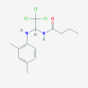 molecular formula C14H19Cl3N2O B11953039 Butyramide, N-[2,2,2-trichloro-1-(2,4-dimethylphenylamino)ethyl]- 