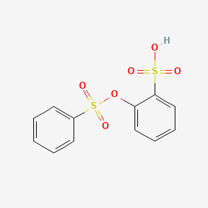 molecular formula C12H10O6S2 B1195304 Benzenesulfonyloxybenzenesulfonic acid CAS No. 15251-46-4