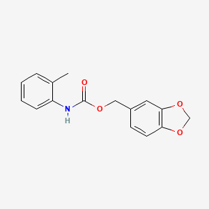 molecular formula C16H15NO4 B11953051 Benzo[d][1,3]dioxol-5-ylmethyl o-tolylcarbamate CAS No. 6890-20-6
