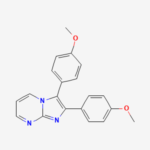 molecular formula C20H17N3O2 B1195306 2,3-Bis(p-methoxyphenyl)imidazo(1,2-a)pyrimidine CAS No. 23908-73-8