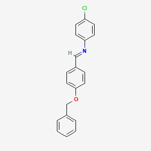 molecular formula C20H16ClNO B11953073 N-{(E)-[4-(benzyloxy)phenyl]methylidene}-4-chloroaniline CAS No. 70627-51-9
