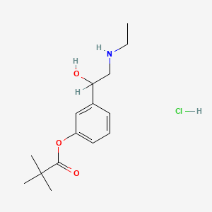 molecular formula C15H24ClNO3 B1195309 Etilefrine pivalate hydrochloride CAS No. 42145-91-5