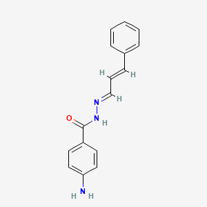 molecular formula C16H15N3O B11953092 4-Aminobenzoic cinnamylidenehydrazide CAS No. 97742-05-7