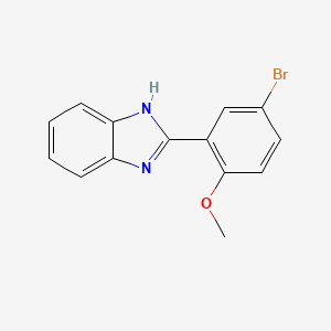 molecular formula C14H11BrN2O B11953119 2-(5-Bromo-2-methoxyphenyl)-1H-benzo[d]imidazole CAS No. 62871-30-1