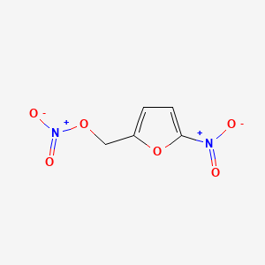 molecular formula C5H4N2O6 B1195313 (5-Nitrofuran-2-yl)methyl nitrate CAS No. 4077-62-7