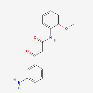 molecular formula C16H16N2O3 B11953185 Benzenepropanamide, 3-amino-N-(2-methoxyphenyl)-beta-oxo- CAS No. 92-17-1