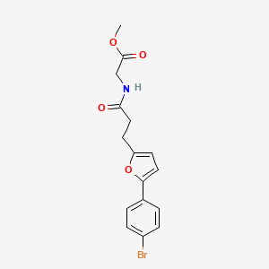 molecular formula C16H16BrNO4 B11953200 Methyl ((3-(5-(4-bromophenyl)-2-furyl)propanoyl)amino)acetate CAS No. 853331-26-7