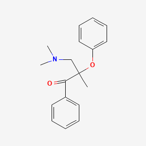 molecular formula C18H21NO2 B1195324 3-Dimethylamino-2-methyl-2-phenoxypropiophenone CAS No. 310-35-0