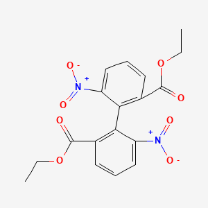 molecular formula C18H16N2O8 B11953242 Diethyl 6,6'-dinitro[1,1'-biphenyl]-2,2'-dicarboxylate 