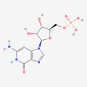molecular formula C11H15N4O8P B1195334 3-Deazaguanylic acid CAS No. 56039-13-5