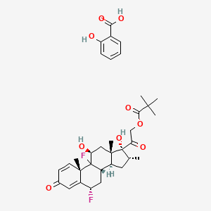 molecular formula C34H42F2O9 B1195335 Losalen CAS No. 57973-63-4