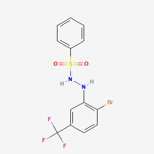molecular formula C13H10BrF3N2O2S B11953376 N'-[2-bromo-5-(trifluoromethyl)phenyl]benzenesulfonohydrazide CAS No. 10597-19-0