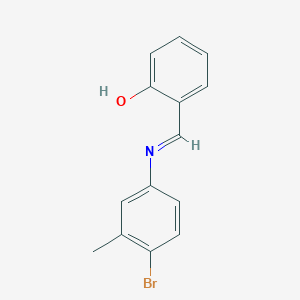 molecular formula C14H12BrNO B11953383 alpha-(4-Bromo-3-methylphenylimino)-O-cresol CAS No. 82607-46-3