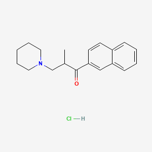 molecular formula C19H24ClNO B1195339 2-Methyl-1-(2-naphthyl)-3-piperidinopropan-1-one hydrochloride CAS No. 72637-22-0
