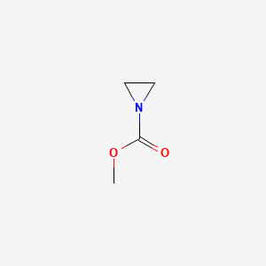 molecular formula C4H7NO2 B11953433 Aziridinecarboxylic acid, methyl ester CAS No. 671-50-1
