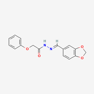 molecular formula C16H14N2O4 B11953444 N'-[(E)-1,3-benzodioxol-5-ylmethylidene]-2-phenoxyacetohydrazide 