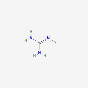 molecular formula C2H7N3 B1195345 Methylguanidine CAS No. 471-29-4