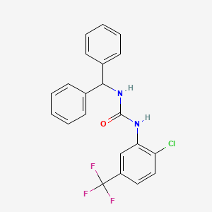 molecular formula C21H16ClF3N2O B11953458 1-(2-Chloro-5-(trifluoromethyl)phenyl)-3-(diphenylmethyl)urea 
